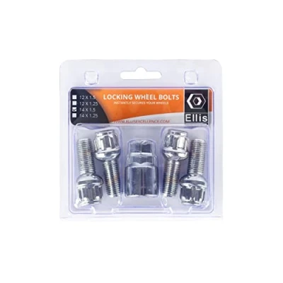 Image of Ellis Excellence Set of 4 M14 x 1.5 Radius Alloy Wheel Locking Bolts (28mm Thread)