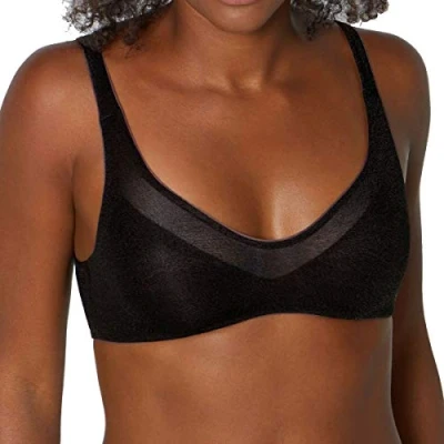 Image of Sloggi Women&#039;s Oxygeneinfinitesoftbra Padded Bra, Black, XS UK