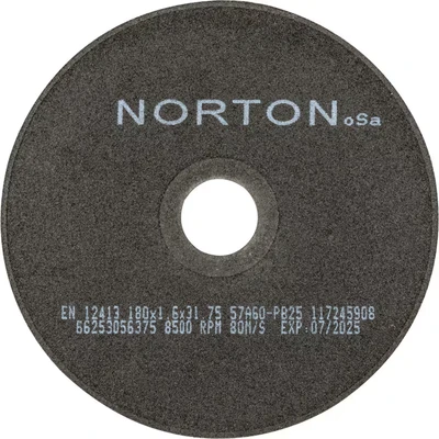 Image of Norton Saint Gobain 180X1.6X31.75MM 57A60PB25 Cut off Wheel