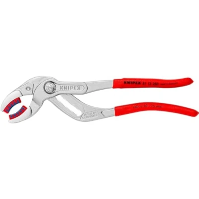 Image of Knipex Siphon and Connector Pliers chrome plated, with non slip plastic coating 250 mm 81 13