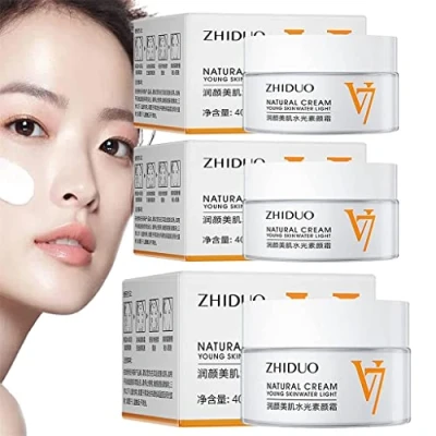 Image of Zhiduo Natural Cream Young Skin Water Light, Cream, V7 Deep Hydration Moisturizing Tone Up Face for All Type Moisturizer (3Pcs)