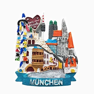 Image of Munich Germany 3D Fridge Magnet Souvenir Gift Collection Home &amp; Kitchen Decoration Magnetic Sticker Craft, Refrigerator