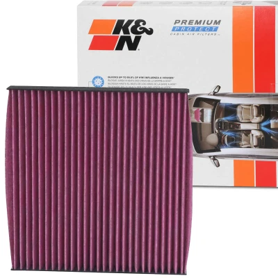 Image of 80292SDAA01, 80292SDC505HE, 80292SDCA01, 80292SEA003, 80292SFY003 Pollen Filter K&amp;N Filters DVF5069 Activated Carbon 234mm 29mm Square