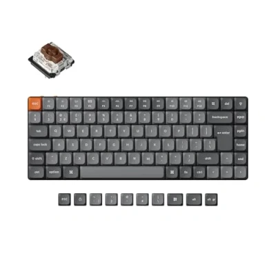 Image of Keychron K3 Max Ultra Slim Wireless Mechanical Keyboard, QMK/VIA Programmable Bluetooth 5.1/2.4 GHz/Wired with RGB Backlight Hot swap Low Profile Gateron Brown Switch for Mac Win Linux UK Layout