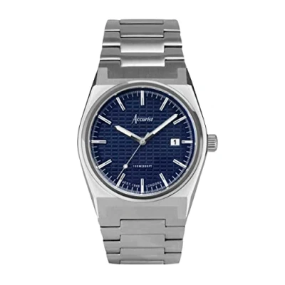 Image of Accurist Mens Origin 41mm Quartz Watch in Blue with Analogue Display, and Stainless Steel Bracelet 70019