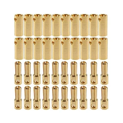 Image of FLY RC 20 Pairs Gold Plated 5.0mm 5mm Banana Plug Bullet Male Female Connector Adapter for ESC Motor Lipo