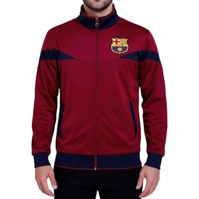 Image of Icon Sports FC Barcelona Full Zip Barça Track Jacket (Medium, Red)