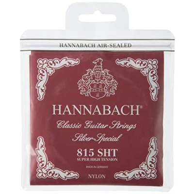 Image of Hannabach 652547 Series 815 Silver Special Super High Tension String Set for Classic Guitar Red