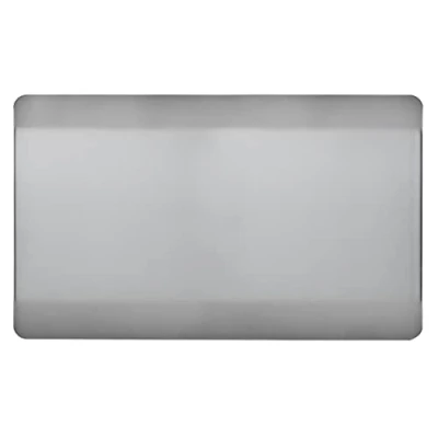 Image of Trendi 2 Gang Artistic Modern Glossy Tactile Double Blanking Plate Stainless Steel