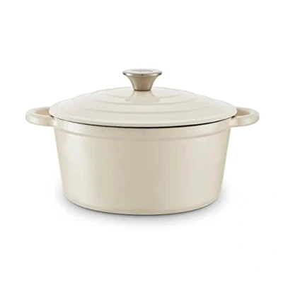 Image of Barbary &amp; Oak 24cm Round Casserole Cast Iron Camembert Cream