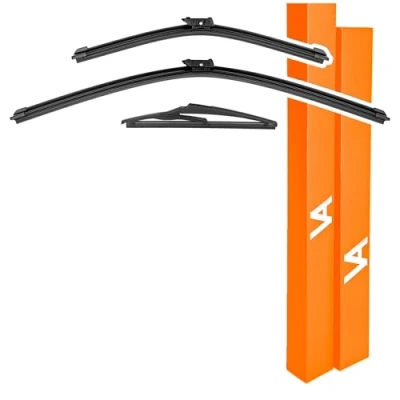 Image of VIA ALBION® Wiper Blades for VAUXHALL CROSSLAND &amp; X (2017 onwards) All Weather Front Rear Wipers Set