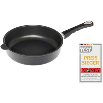 Image of AMT Gastroguss Stewing pan, diameter 24 cm, height 7 removable handle, cast aluminium (aluminium), Lotan® non stick coating for fat frying, AMZN 724 Z20B