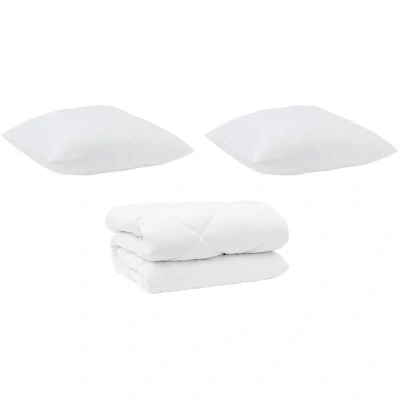 Image of Vidaxl Winter Duvet with Pillow 3 pcs White 260 x 220 cm Microfibre