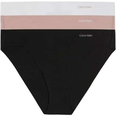 Image of Calvin Klein Underwear MID RISE 3 PACK Briefs, Women&#039;s, Size: 3XL, Black/white/subdued