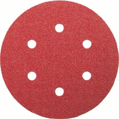 Image of Bosch 2609256A35 Sanding Sheets for Orbital Sanders 150 mm Diameter 6 Holes 2 60 Grain 120 240