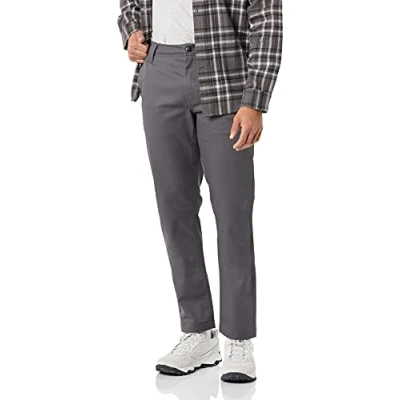 Image of Amazon Essentials Men&#039;s Stain &amp; Wrinkle Resistant Slim Fit Stretch Work Trouser, Grey, 30W / 29L