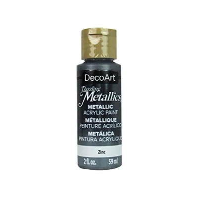 Image of Deco Art Dazzling Metallics Acrylic Paint 2oz Zinc, Other, Multicoloured, 3.37x3.37x9.98 cm