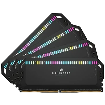 Image of CORSAIR DOMINATOR PLATINUM RGB DDR5 64GB (4x16GB) 5600MHz CL36 AMD EXPO Intel XMP iCUE Compatible Computer Memory Grey (CMT64GX5M4B5600Z36)