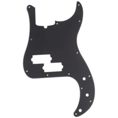 Image of Musiclily Pro 13 Hole Modern Style P Bass Pickguard for 4 String American Precision Bass, 1Ply Matte Black