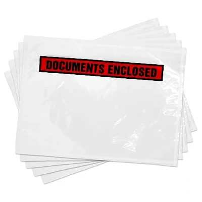 Image of Pukka Pad A6 Document Enclosed Printed Wallet Pack of 1000 Transparent Envelopes for Packing Slips and Shipment Information on Parcels Strong, Tamper Proof Polythene 175mm x 132mm