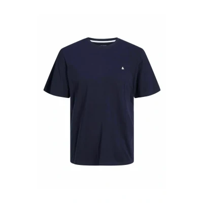 Image of JACK &amp; JONES Men&#039;s Jjepaulos Tee Ss Crew Neck Noos Pls T Shirt, Blazer Navy, 4XL