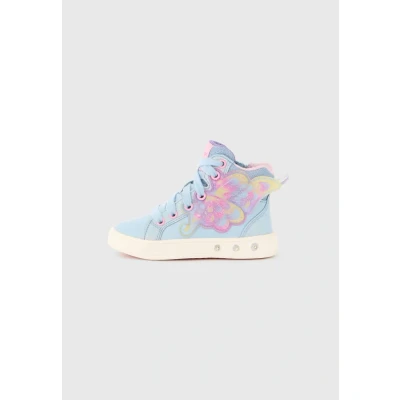 Image of Geox Skylin Hightop trainers Light avio/multicoloured for kids, Size: 1.5, avio/multi/coloured shoes