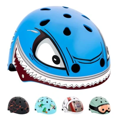 Image of Hornit Kids Bike Helmet Child Bike, Skateboard, Skating &amp; Scooter BMX Toddler Multi sport (Small, Shark)