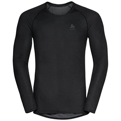Image of ODLO Men&#039;s Active F Dry Light Base Layer Top, Black, Medium