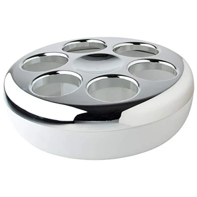 Image of Helios Pure Bottle Cooler White and Chrome, 30 x 10.9 cm
