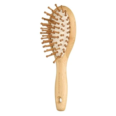 Image of Olivia Garden Bamboo Touch Brush Eco Conscious Detangle Massage Hair Brush, Bristles Size XS