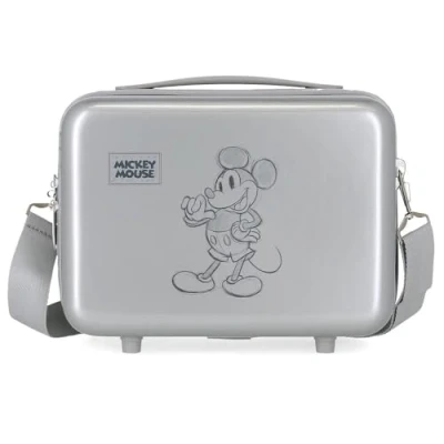 Image of Disney Mickey 101 Adaptable Toiletry Bag with Gray Shoulder Strap 29x21x15 cms Rigid ABS 9.14L 0.6 kgs