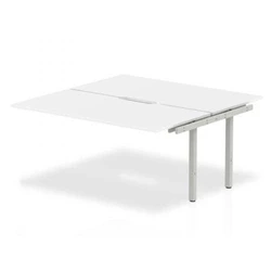 Image of Evolve B2B Ext Kit Silver Frame Bench Desk 1600 White BE206