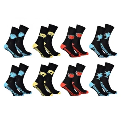 Image of OZABI MONSIEUR MADAME men&#039;s cotton socks Assorted photo models depending on arrivals Multicolor, Pack of 6 pairs, 43 46