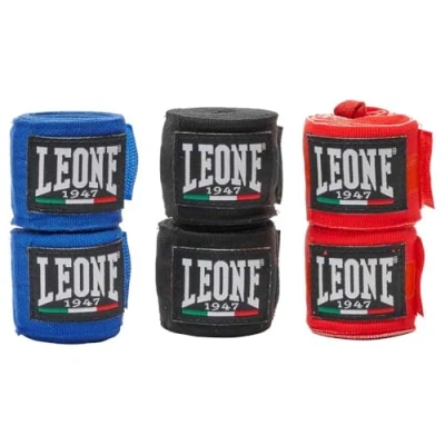 Image of LEONE 1947, 3 Pair Pack Black/Blue/Red Bandages 3.5m AB705P