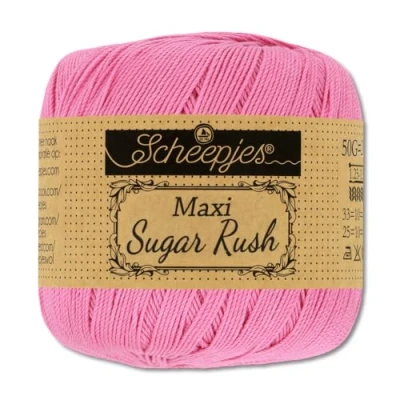 Image of Frida&#039;s Wollhaus Scheepjes 50 g Maxi Sugar Rush Crochet Yarn Fillet Cotton 87 Colours (519 Freesia)