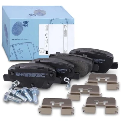 Image of 77367717 Brake pad set BLUE PRINT ADBP420038 Rear Axle with acoustic wear warning fastening material attachment FIAT: Tipo Estate