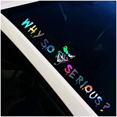 Image of Finest Folia FS56 Why so Serious Joker Front Windscreen Sticker (Hologram, Outer Adhesive)