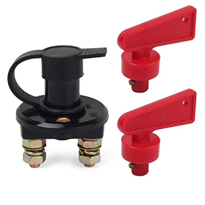 Image of LotFancy Battery Disconnect Switch with 2 Keys, 12V 24V Kill for Marine Boat RV ATV Car Auto Truck Vehicle, Waterproof Master Switch, 200/1000 Amps, On/Off