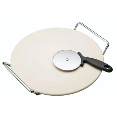 Image of KitchenCraft Pizza Stone and Knife 32 cm