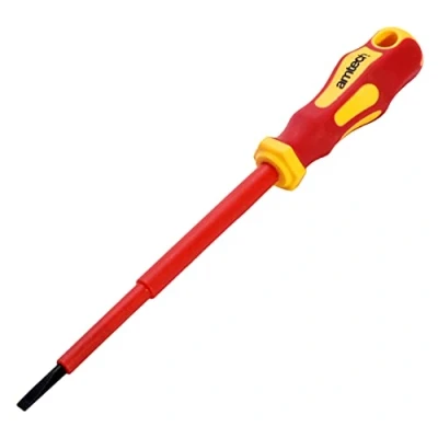 Image of Amtech L0657 3.5mm x 100mm Slotted VDE 1000V Electrical Screwdriver