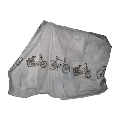 Image of Relaxdays Polyethylene Bike Cover, Tear Resistant, Sun Protection, 200 x 110 cm, Grey