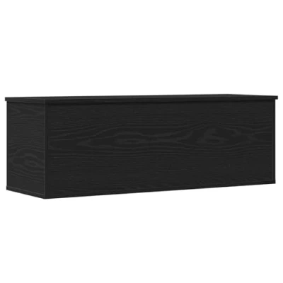 Image of vidaXL Storage Box in Black Oak 102x35x35 cm, Made from Engineered Wood