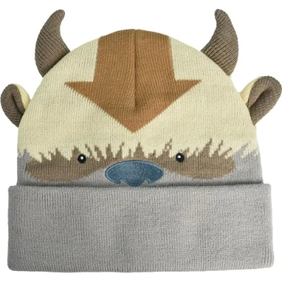Image of Concept One Unisex&#039;s Avatar The Last Airbender Appa Acrylic Knitted Winter Hat Beanie with Cuff, Multi, Size