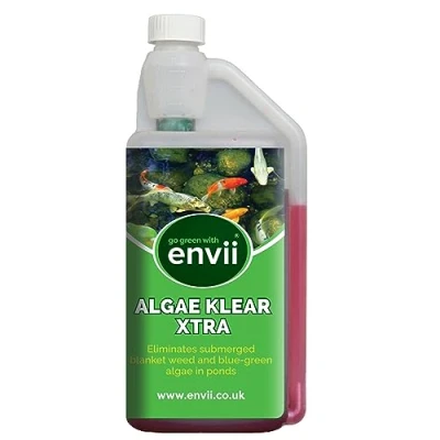 Image of envii Algae Klear Xtra Blanket weed Treatment for Ponds, Removes &amp; String Working all Year Round, Safe Fish Plants 1L Treats 20,000 litres
