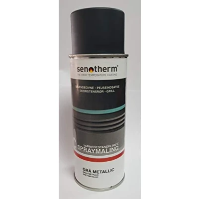 Image of Senotherm Grey Metallic Oven Spray Paint Heat Resistant 400 ml
