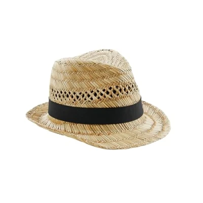 Image of Beechfield Straw Summer Trilby Natural L/XL