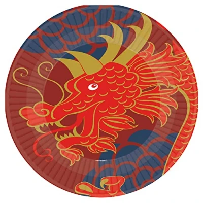 Image of Amscan 9913283 66 CNY Plate 8 Pack