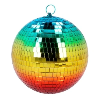 Image of Boland Shiny Disco Ball Diameter Approximately 20 cm Fever Party Decoration Hanging for or New Year&#039;s Eve (Rainbow)