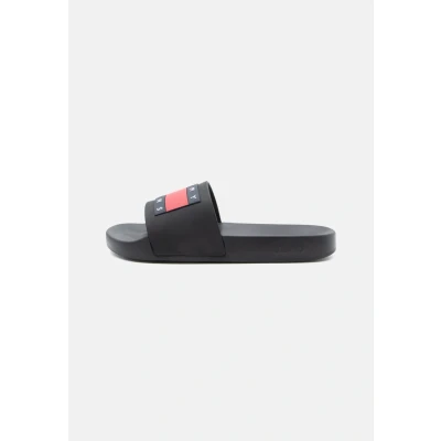 Image of Tommy Jeans Pool slides, Men&#039;s, Size: 10.5, Black Synthetics