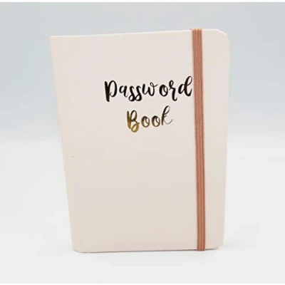 Image of Password Book A Z Tabbed Notebook for Internet Login Information&#039; Small Pocket Size Keeper Journal Computer, Website Pink